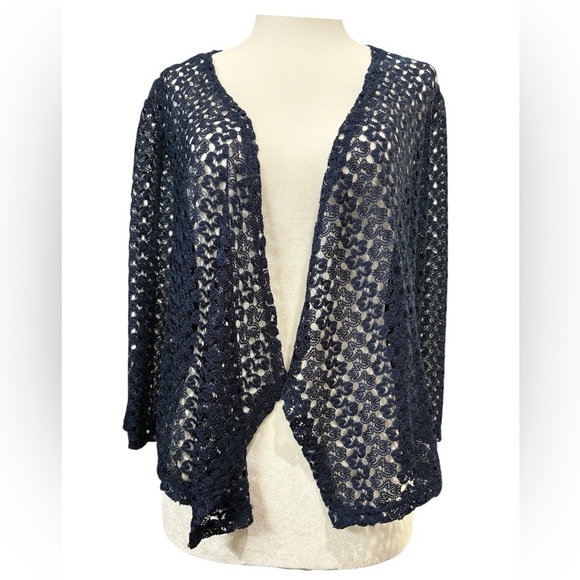 NWOT, Mandee, Marine, Open-Knit Bolero, Small - Picture 4 of 10